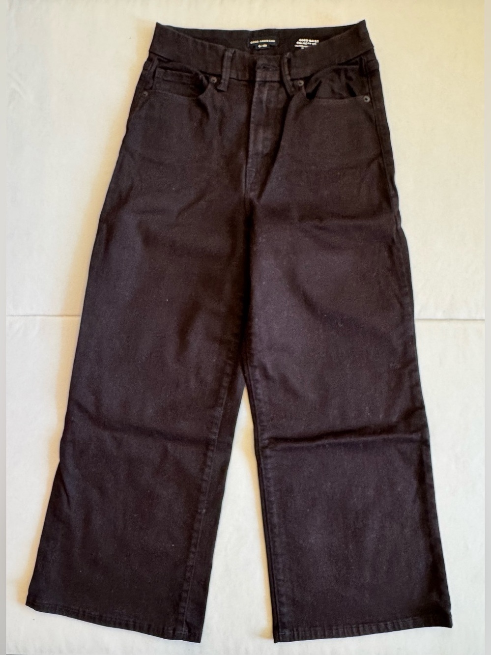 Good American Good Waist Cropped Palazzo Jeans (Size 8) - Picture 4 of 10